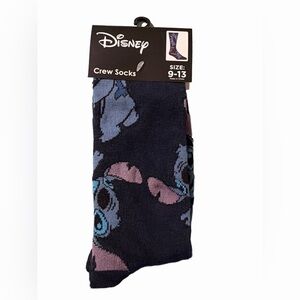 Disney Stitch Crew Socks Navy